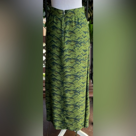 Elaine Kim camo silk drawstring maxi skirt - Picture 5 of 7